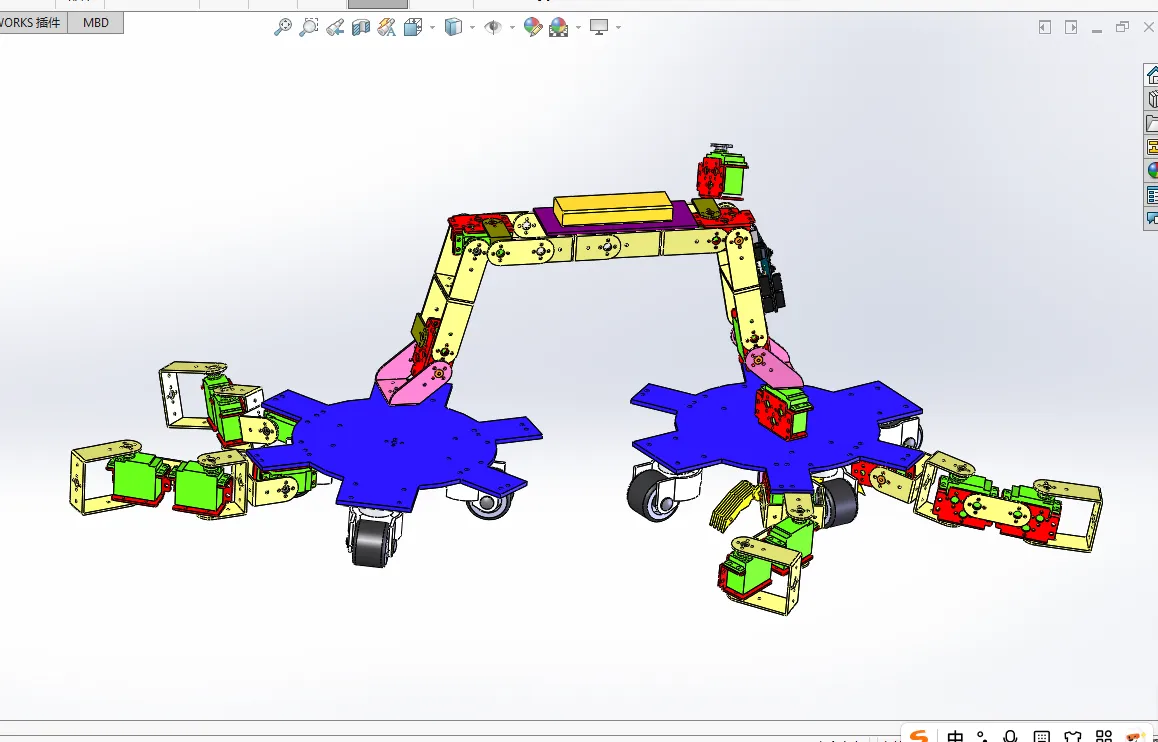 Z1927-虫形机器人设计【含SW三维图】
