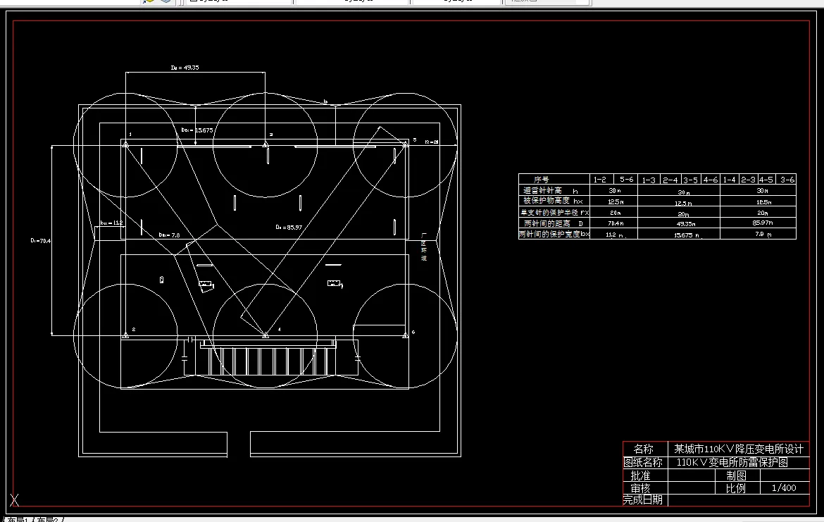 110KV变电所防雷保护图