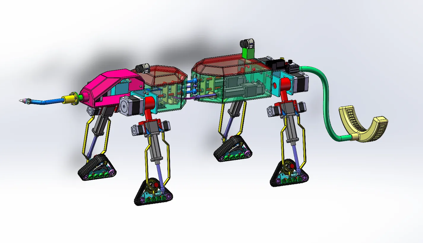 N4487-管道清洗与检测机器人设计【含SW三维图】
