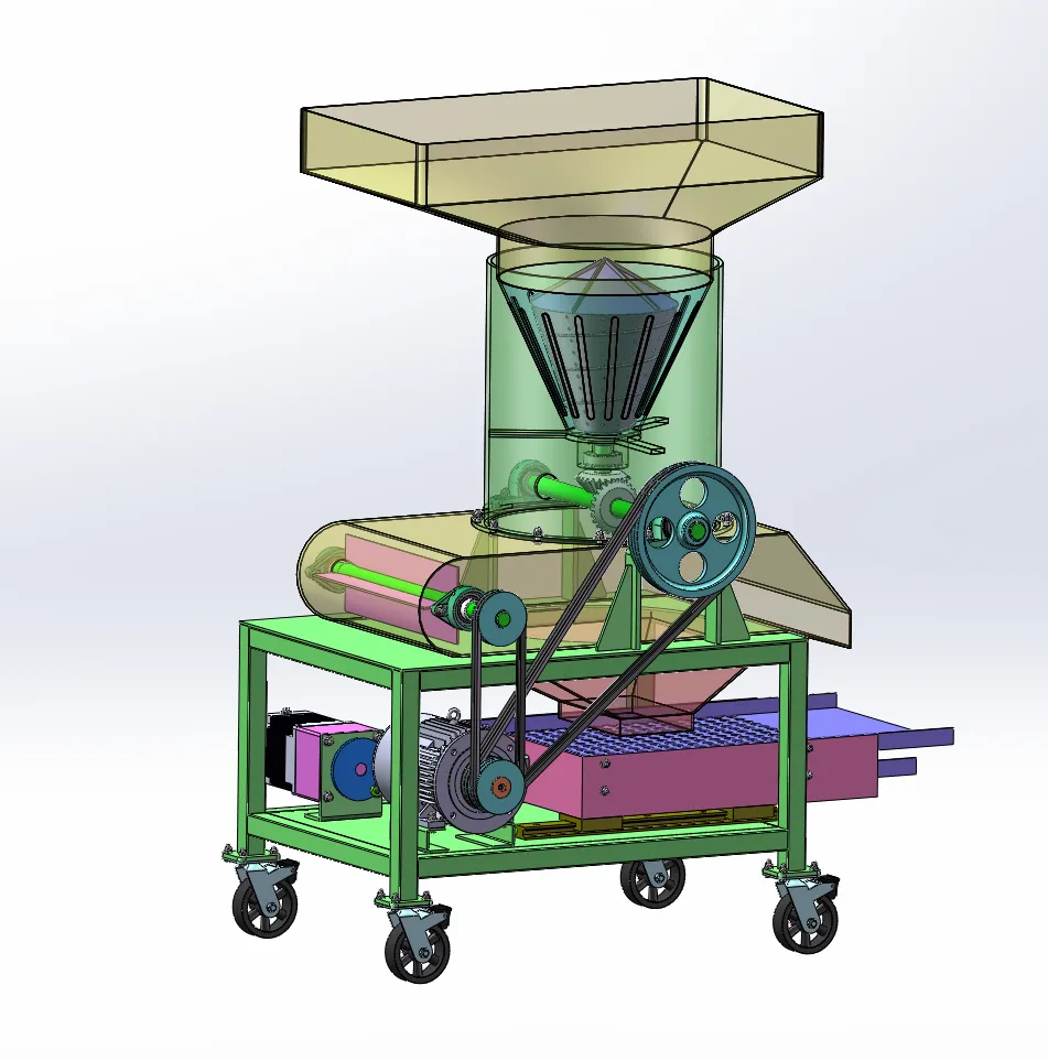 N4502-花生去壳机设计【含SW三维图】