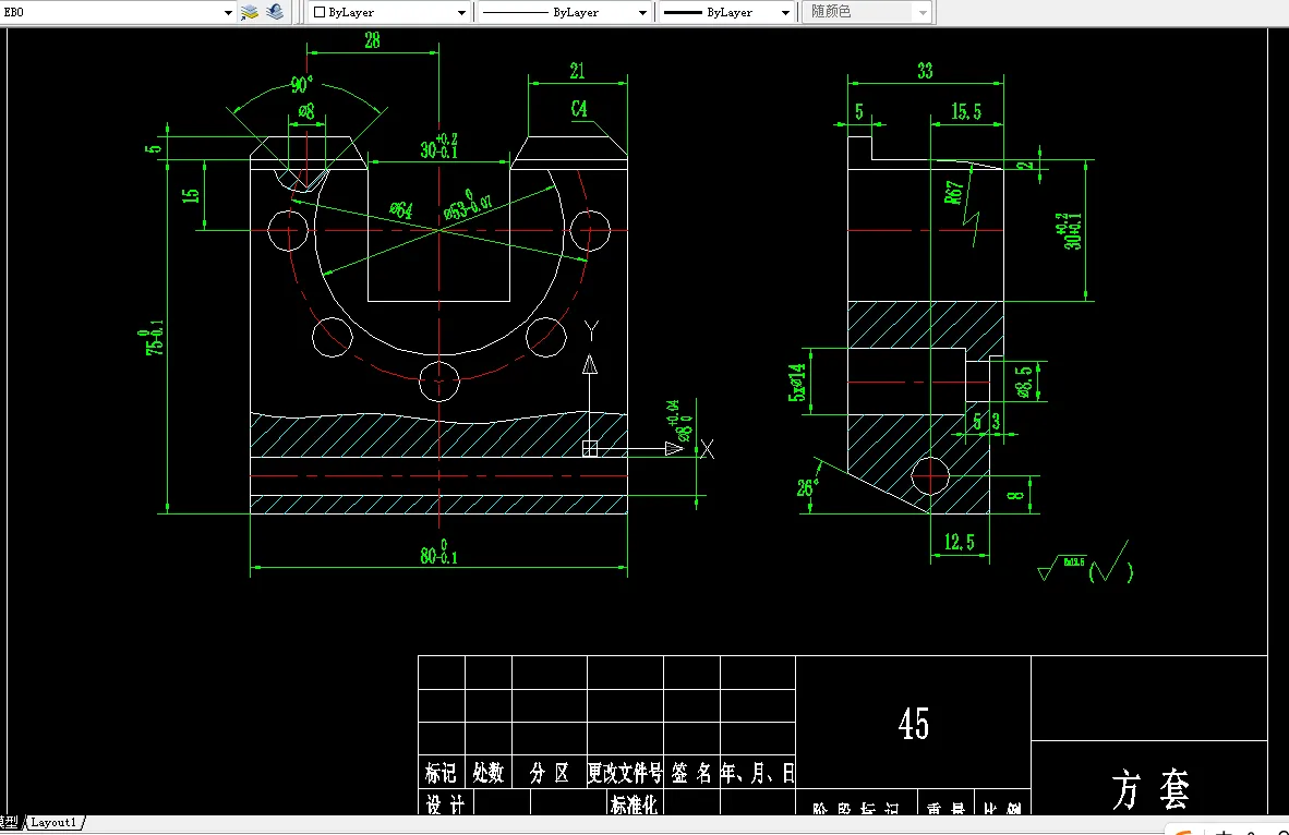 K1969-方套加工工艺及铣后端面夹具设计