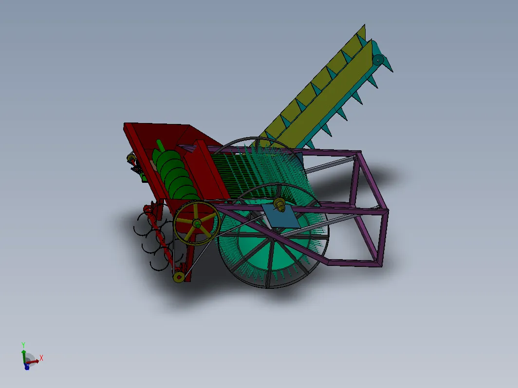 N5157-打瓜收获机设计【含SW三维图】
