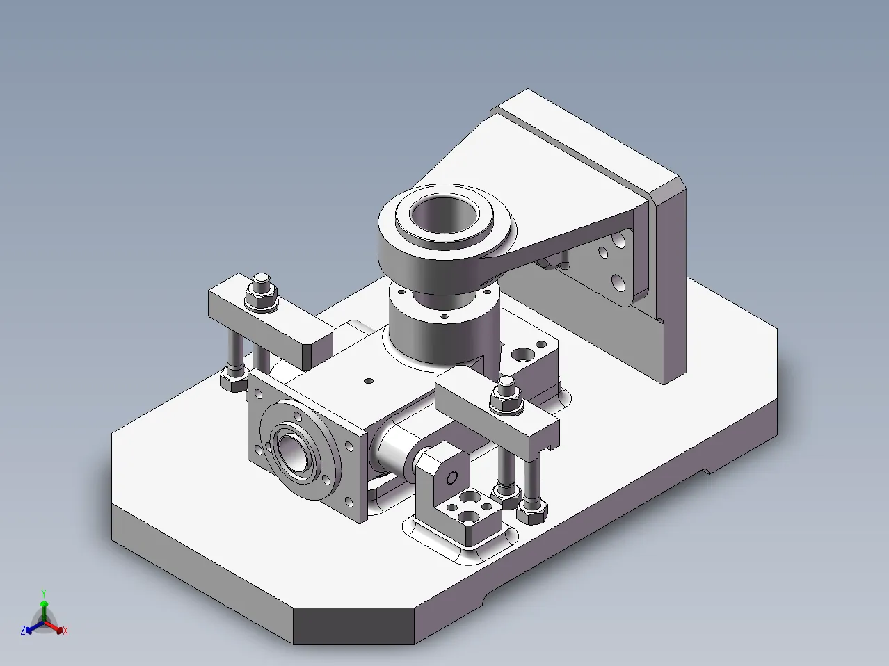 N5365-底座加工工艺规程及镗30孔夹具设计【含SW三维图】