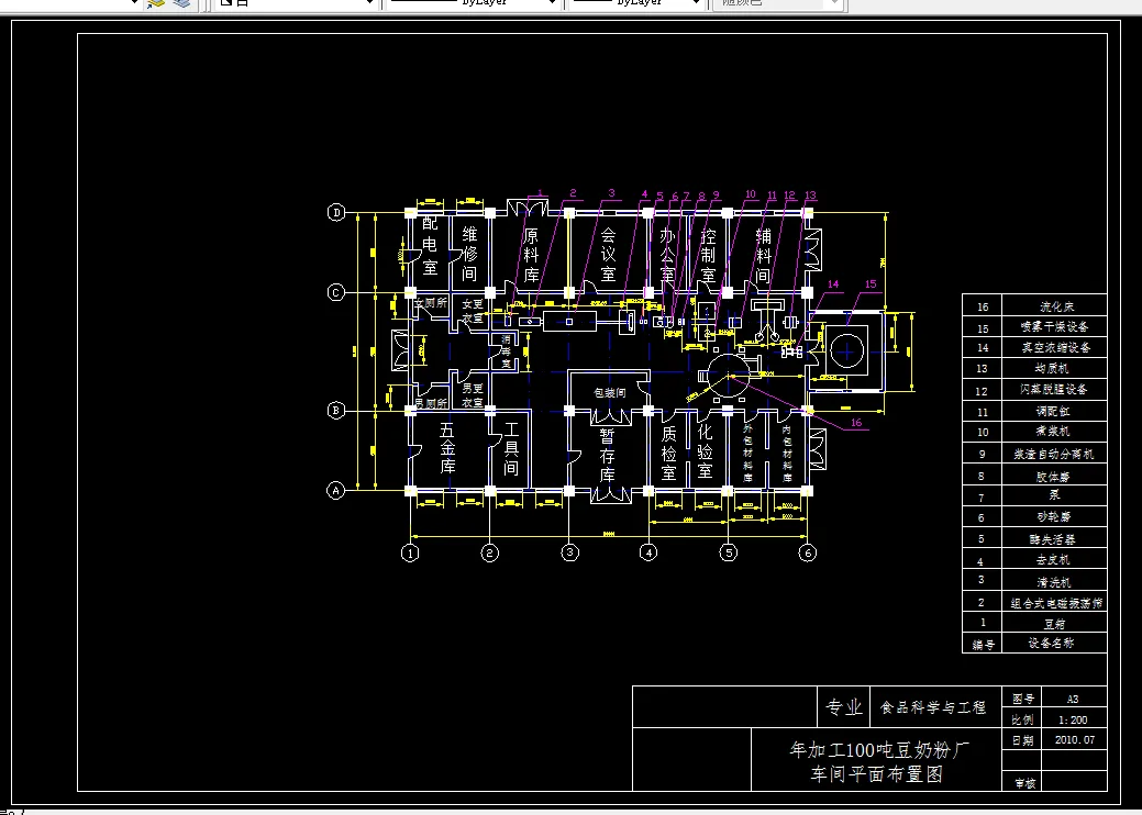 车间平面布置图