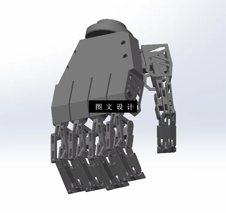 N5552-五指仿人灵巧手机械结构设计与仿真【含SW三维图】