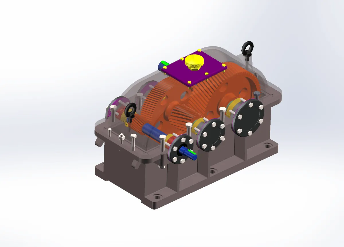 N4746-二级展开式圆柱齿轮减速器设计【含SW三维图】