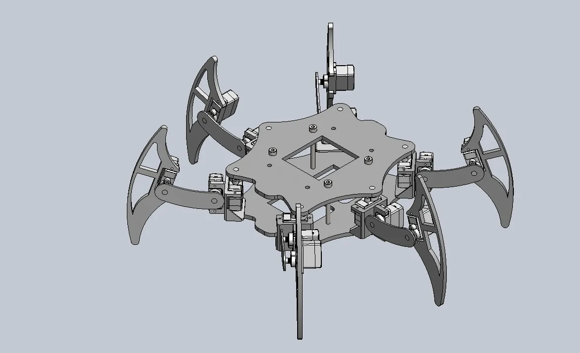 N4799-六足机器人设计【含SW三维图】