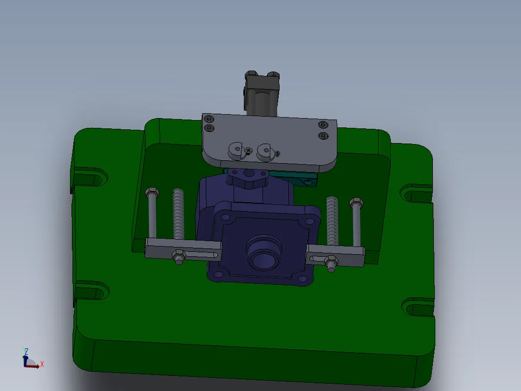 N4828-A型齿轮油泵泵体进出油口端面螺纹底孔2×M6钻夹具3D设计【含SW三维图】