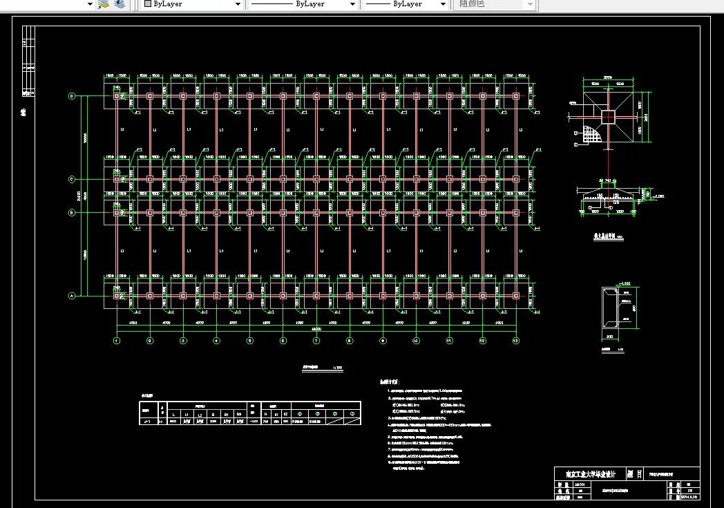 基础平面布置图