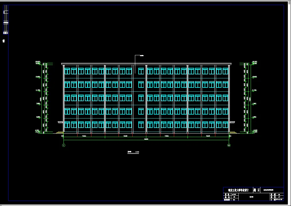 Z2147-五层5832平米天津某大学钢结构教学楼设计
