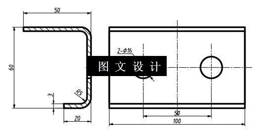 N6010-活接插弯曲件冲压模设计-长100