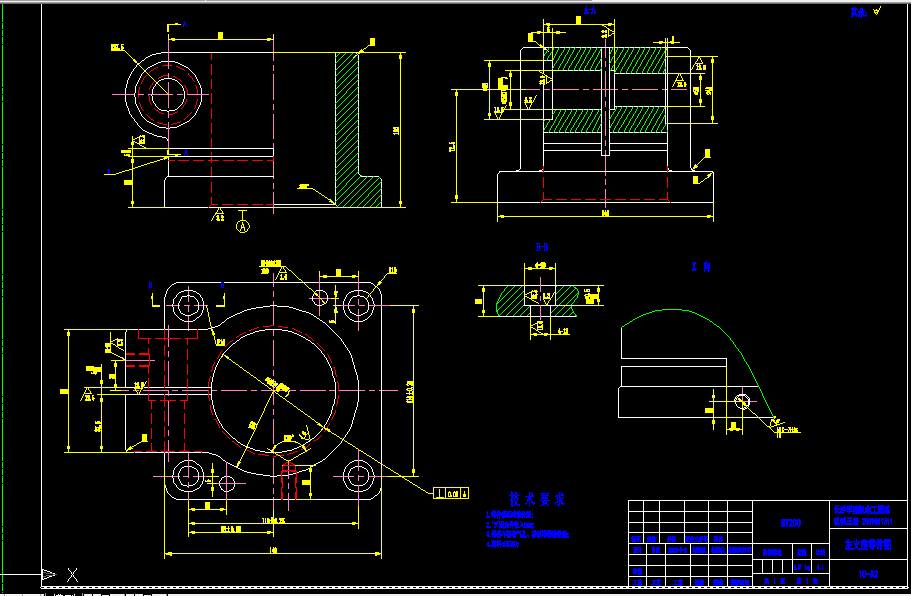 K174-左支座零件的机械加工工艺规程及钻4-φ13孔夹具设计