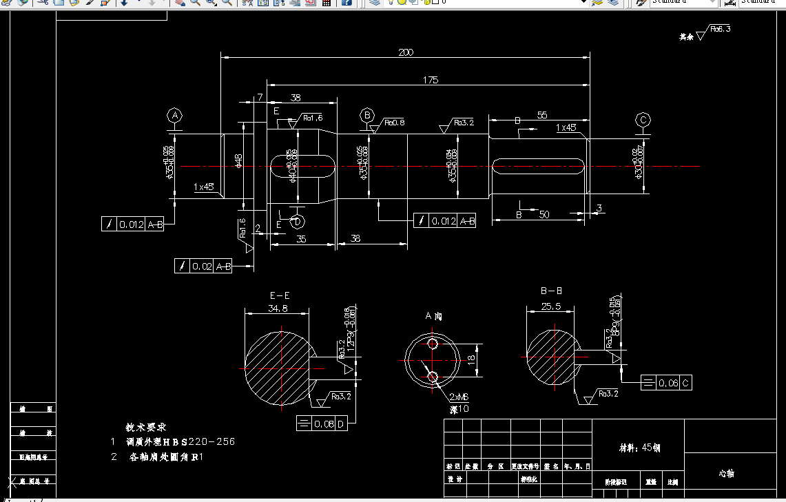 KS838B-心轴加工艺及铣两个键槽夹具设计