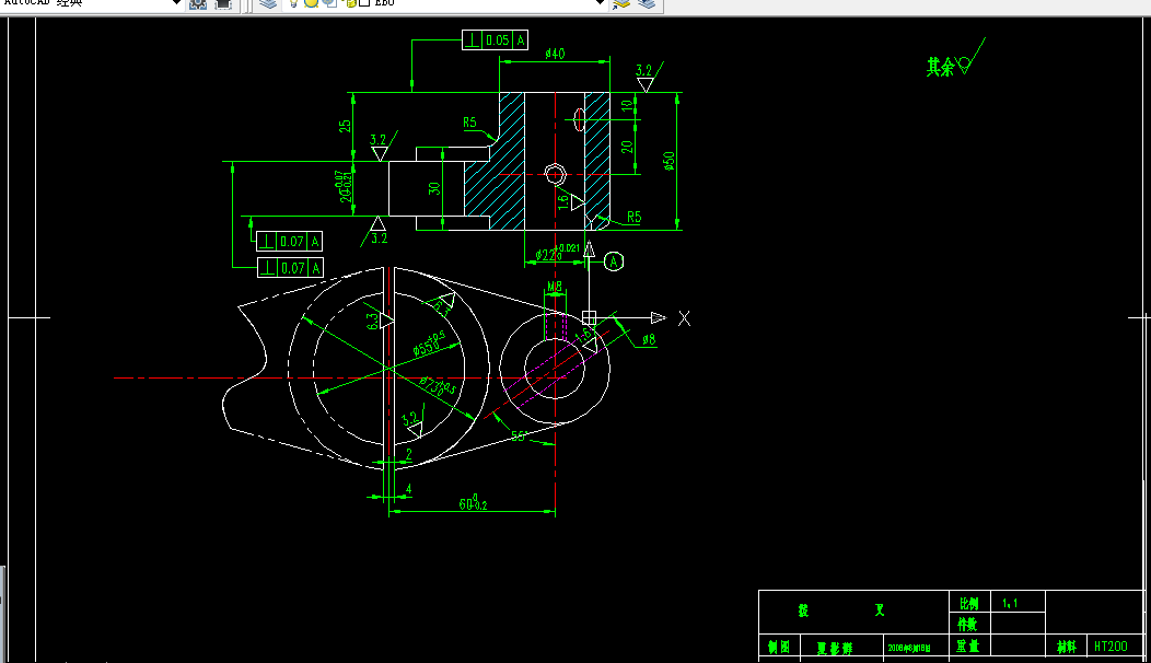 W131-CA6140车床拨叉[831007]工艺及钻Ф8孔夹具设计
