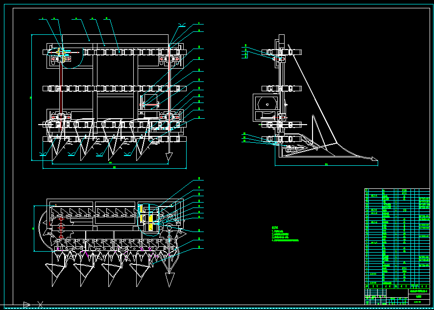 A0034-小型半喂入收割机割台设计
