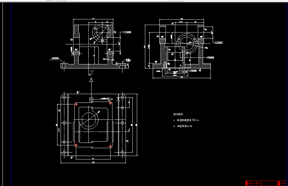 A0103-减速箱体左右端面6×M4孔钻孔专用机床设计