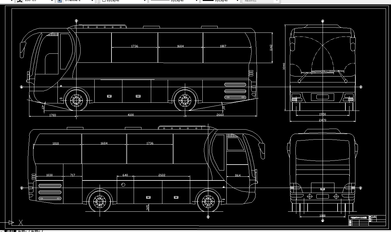 A203-中型旅游客车的车身总布置设计