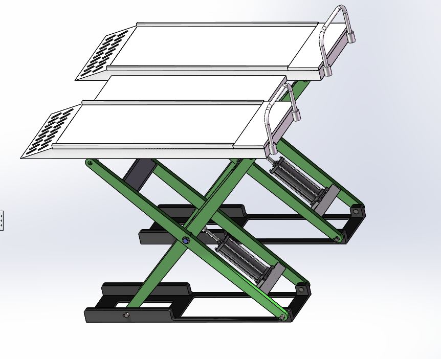 A333-汽车检修升降台架的设计[含SW三维图]