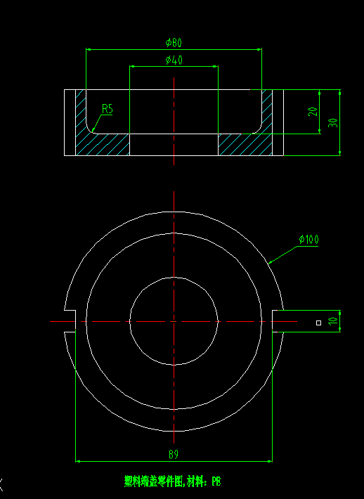 A336-塑料端盖注射模模具设计-外径100