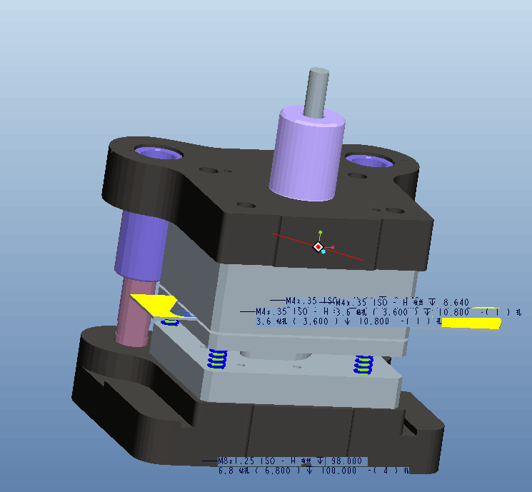 A353-U形槽矩板级进模设计[含Proe三维图]-固定板