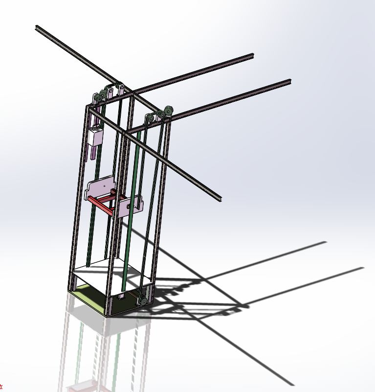 A407-垂直升降类立体停车库的提升装置[含SW三维图]