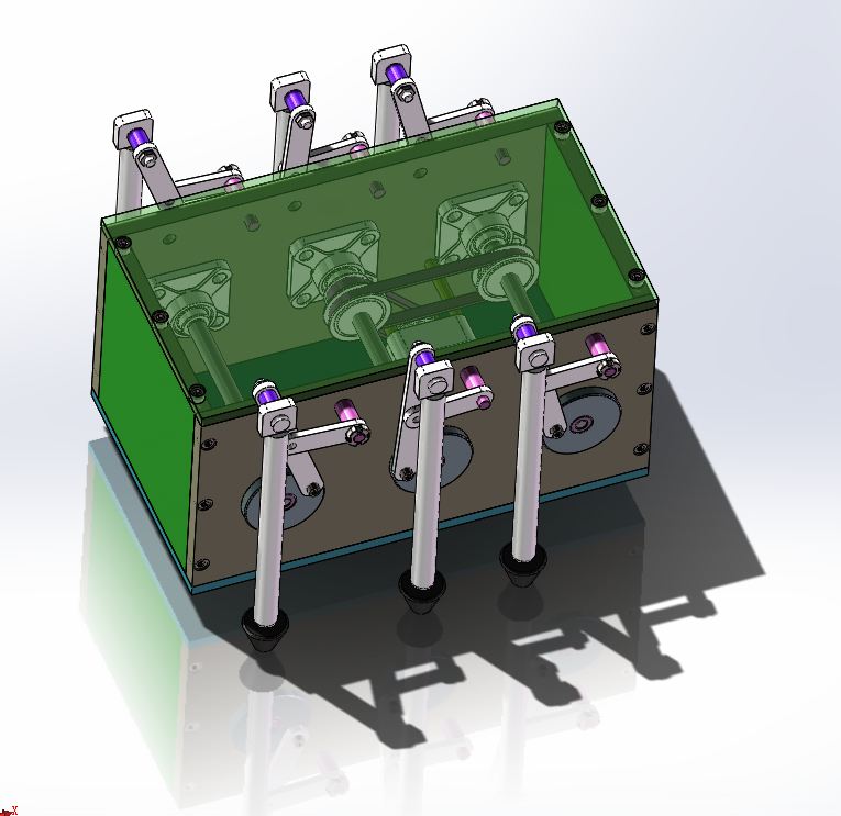 A408-步行四边形机械人设计[含SW三维图]