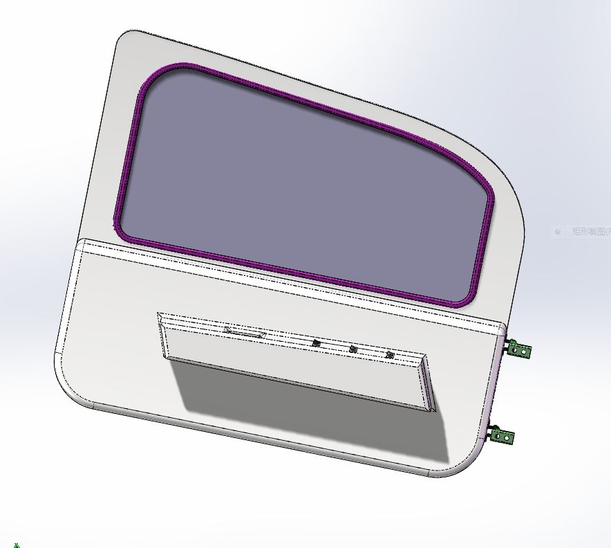 A426-电动汽车左前车门设计[含SW三维图]