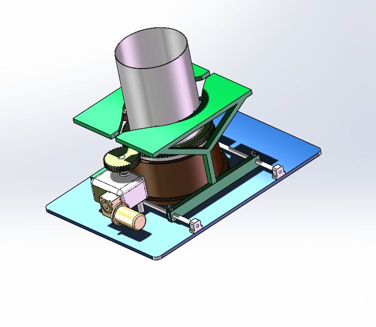 A442-大型圆柱型容器的旋转支撑装置结构设计[含SW三维图]