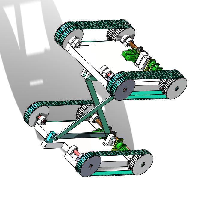 A445-反平行四边形轮式移动机器人的设计[含SW三维图]