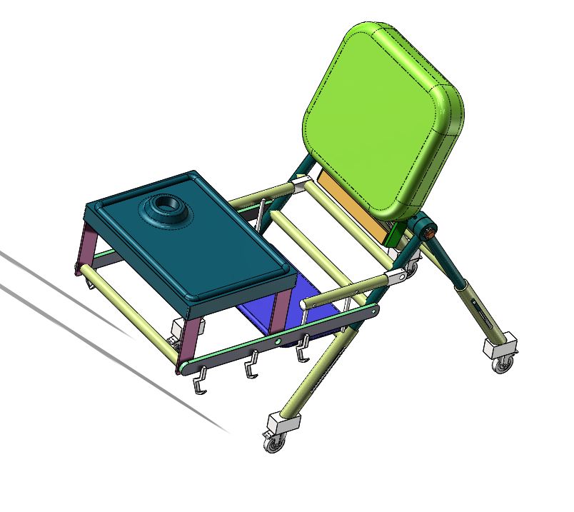 A480-多功能婴儿餐桌椅的设计[含SW三维图]