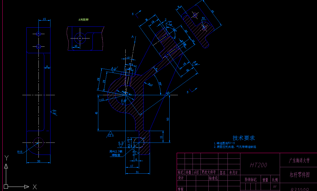 K004-CA6140车床杠杆[831009]工艺及铣30mm下平台夹具设计