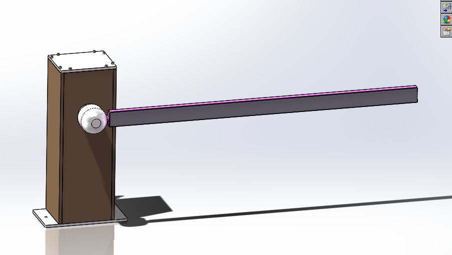 A492-一种停电后可人工操作的电动栏杆的设计[含SW三维图]