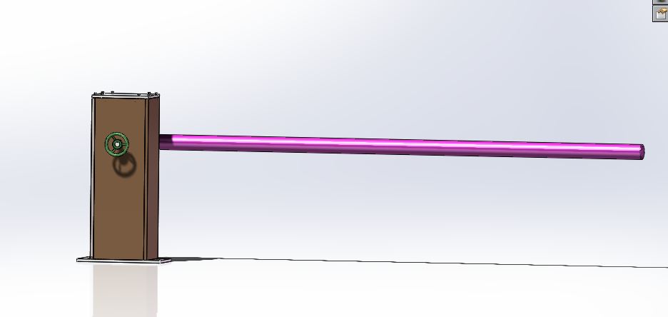 A493-一种停车场用的电动栏杆设计[含SW三维图]