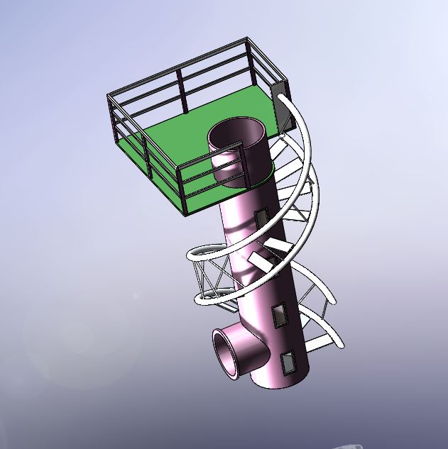A548-基于Solidworks对带旋转电梯的水处理装置设计[含SW三维图]