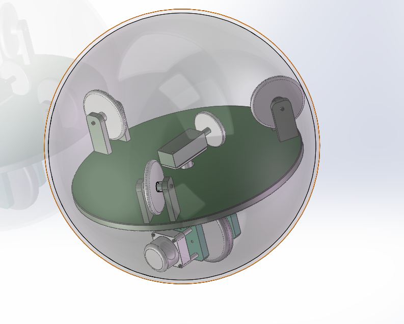 A556-重心驱动式球形滚动机器人机械系统的设计[含SW三维图]