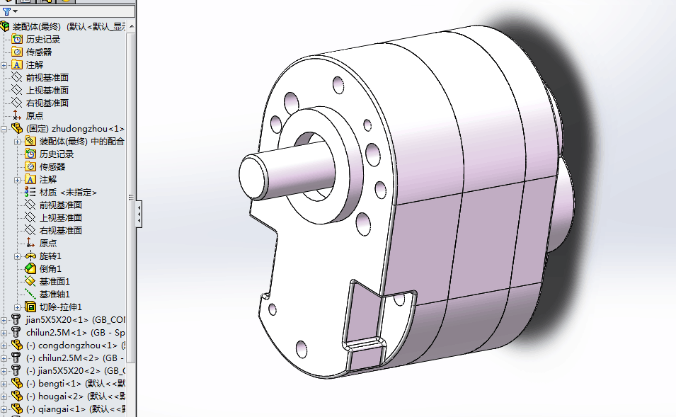 A576-外啮合齿轮泵设计[含SW三维图]