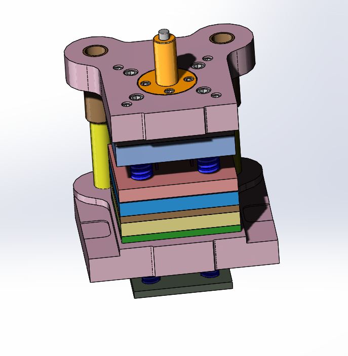 A586-支撑架冲裁复合模具设计[含SW三维图]