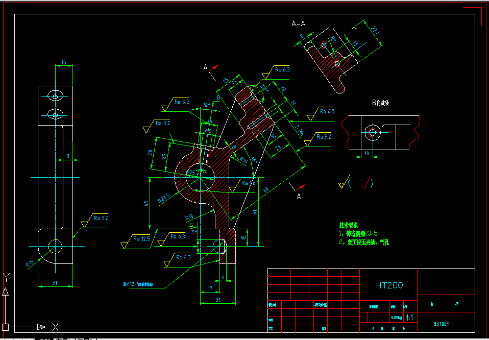 KS97-CA6140车床杠杆[831009]工艺及铣30右端面夹具设计