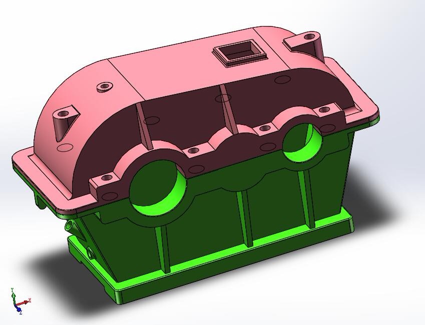 A663-高固有特性的减速器箱体结构设计[含SW三维图]