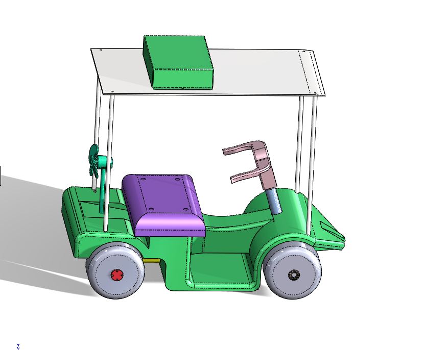 A672-风光互补沙滩车创意设计[含SW三维图]