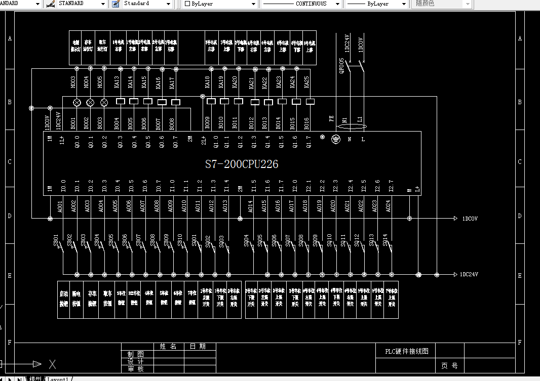 A737-三层立体车库结构与PLC设计