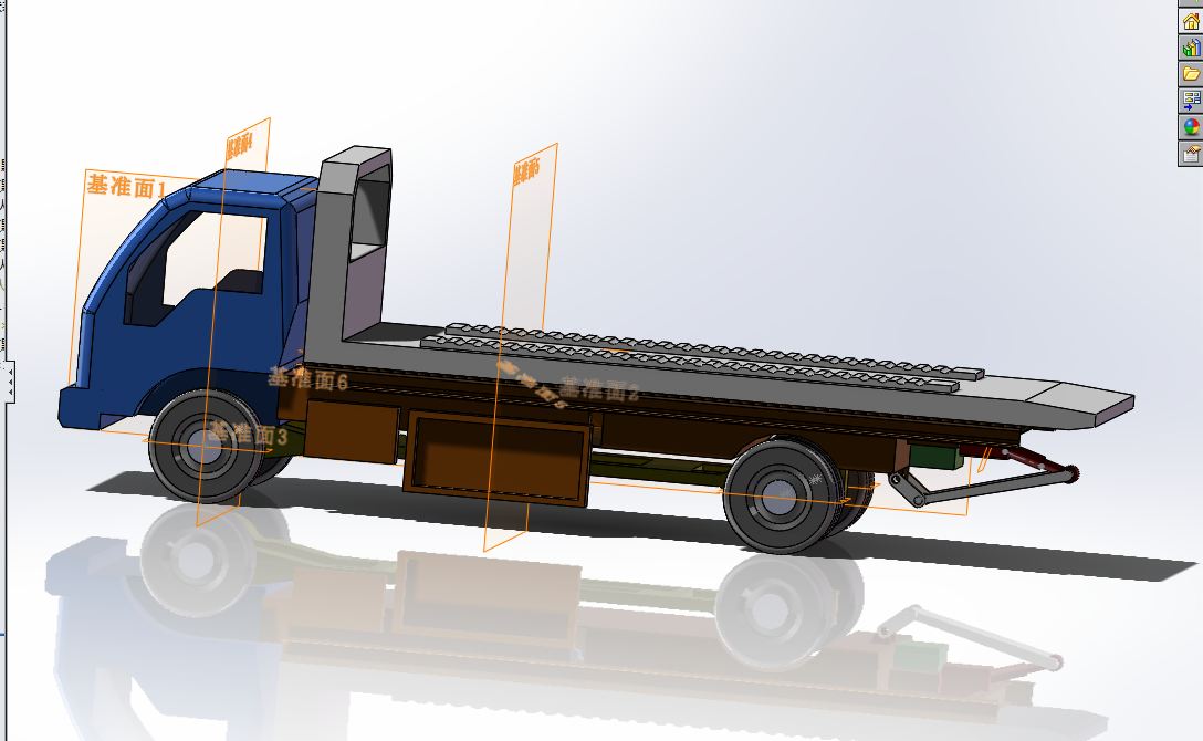 A791-平板式清障车的设计[含SW三维图]