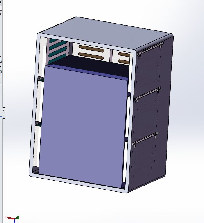A795-舰载电子机箱结构设计[含SW三维图]