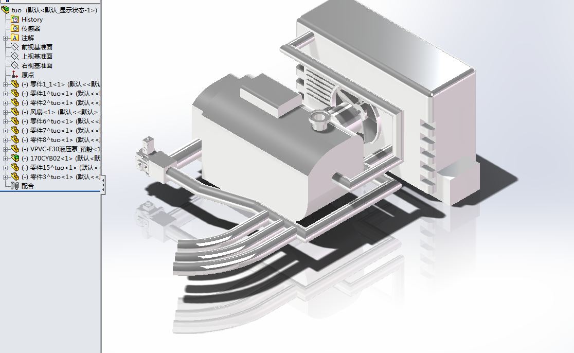 A801-拖拉机水冷系统的设计及散热分析[含SW三维图]