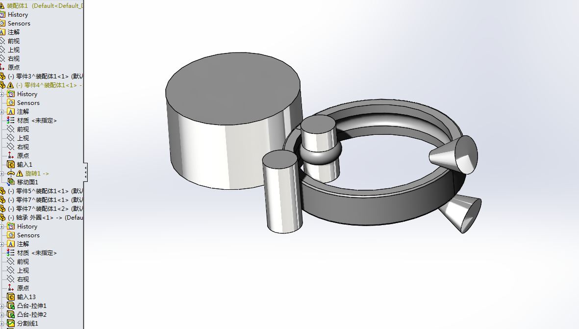 A811-6320轴承外圈冷碾扩成形机理研究[含SW三维图]