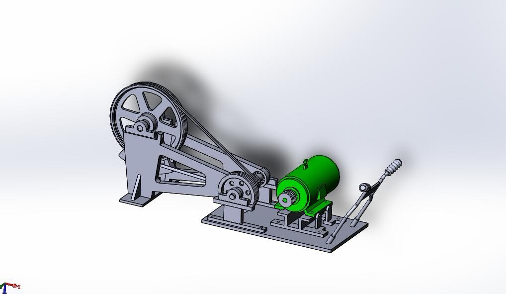 A827-振动平板夯的结构有限元分析[含SW三维图]
