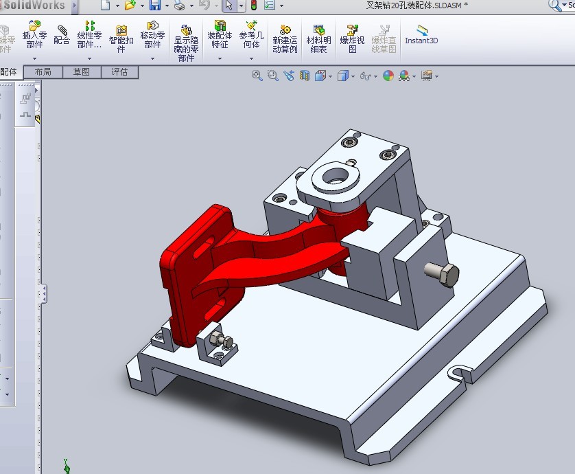 A870-踏脚座 叉架加工工艺及夹具设计[含SW三维图]