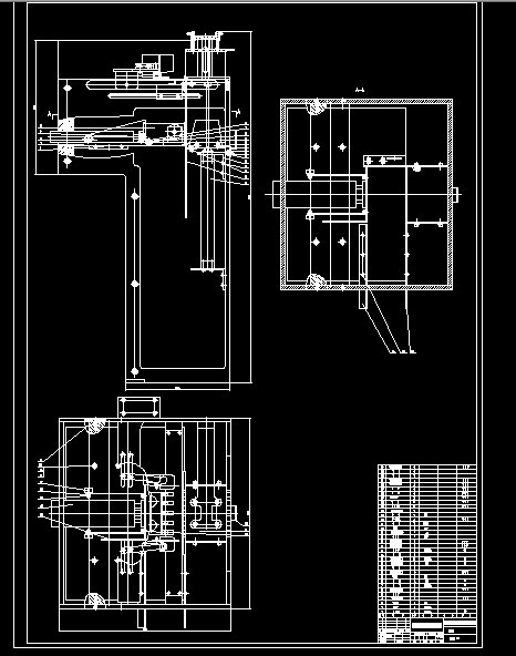 A977-透明膜包装机进盒部件、走膜部件和电机部件设计