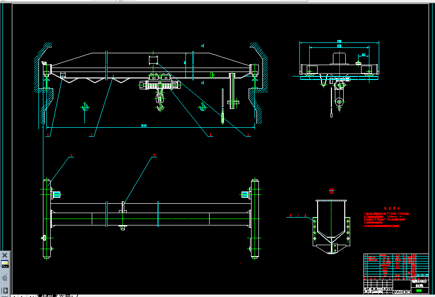 B103-5T单梁桥式起重机金属结构设计