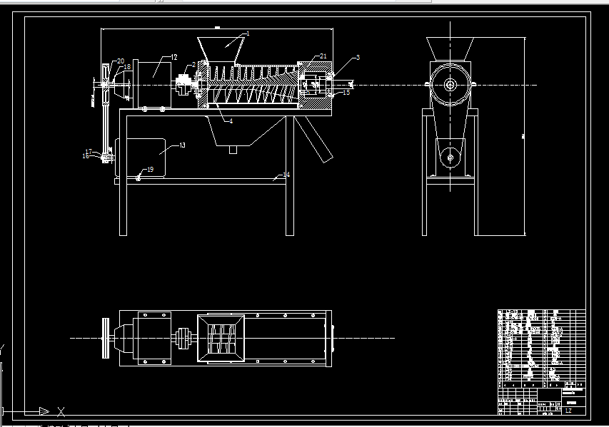 B129-螺旋式连续榨汁机的设计